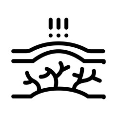 varicose veins disease black icon vector. varicose veins disease sign. isolated symbol illustration