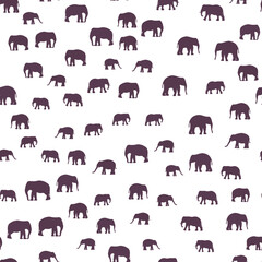 Seamless vector pattern with african elephants