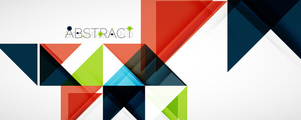 Set of vector triangle geometric backgrounds. Vector illustration for covers, banners, flyers and posters and other designs