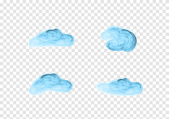 Fototapeta premium watercolor cloud vector isolated on transparency background ep02
