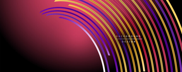 Abstract colorful lines vector background. Internet, big data and technology connections concept, abstract template