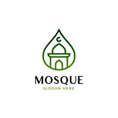 Mosque Logo Template Design Vector, Emblem, Concept Design, Creative Symbol, Icon