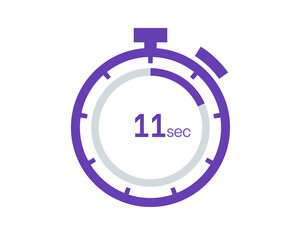 Timer 11 sec icon, 11 seconds digital timer. Clock and watch, timer, countdown