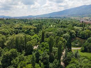 Aerial view of South Park in city of Sofia, Bulgaria