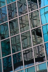 An urban building with reflective windows