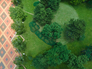 Aerial view of South Park in city of Sofia, Bulgaria