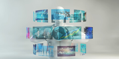 Virtual Sci Fi HUD Futuristic Concept