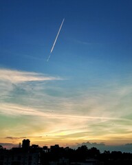 sunrise over the city