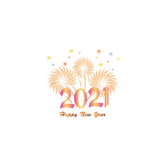 Obraz premium fireworks illustration new year vector design colorful
