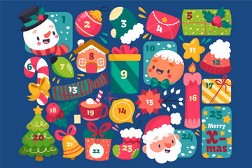 creative advent calendar with festive elements