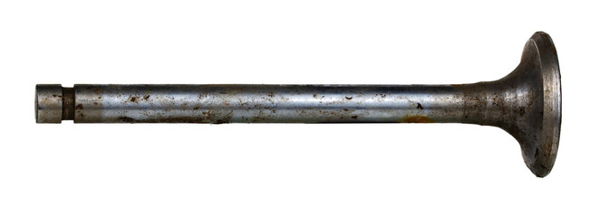 An old rusty valve from an internal combustion engine