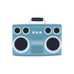 retro tape recorder flat style icon vector design