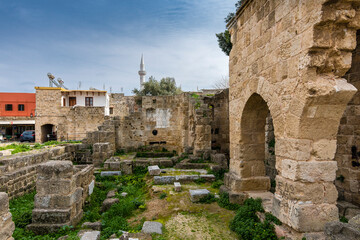 Ruins of the early Christian church Archangelos Michael, Rhodes 