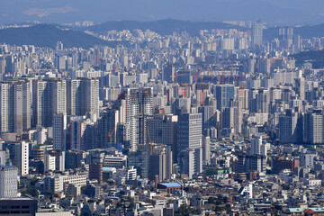Apartment in the North Viewed from Namsan Mountain in Seoul