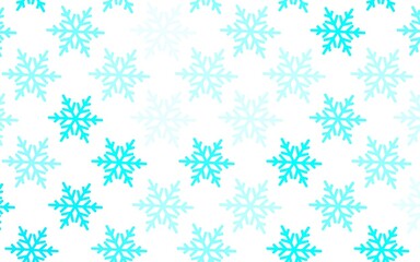 Light BLUE vector pattern in Christmas style.
