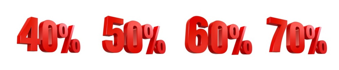 Volumetric figures with trade discount percentages on a white background.