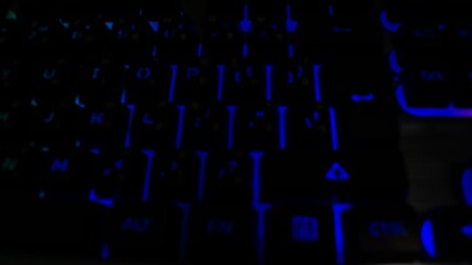 Back lighted computer gaming keyboard with versatile color schemes
