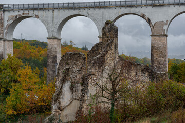 Isernia, Molise, ruins of the Celestial Convent of S. Spirito.  View.