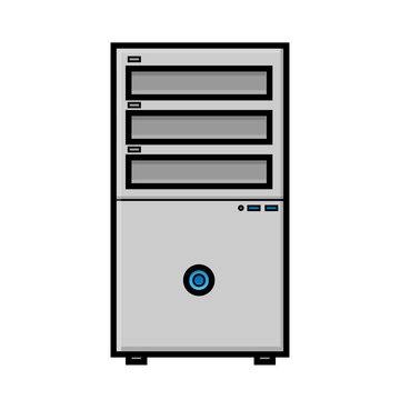computer server tower gray front view clip art preview