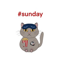 illustration for every day of the week. you can choose your cat according to your mood.