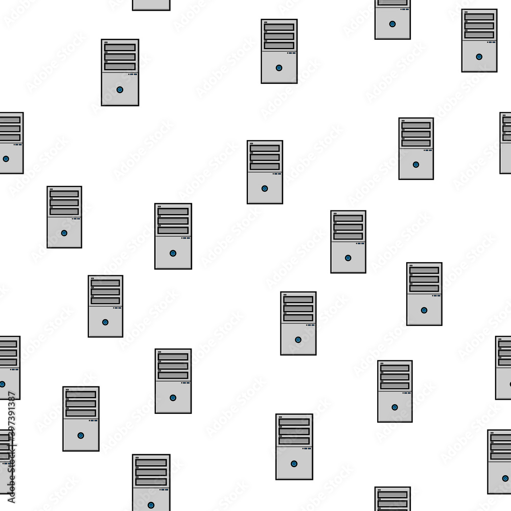 Poster seamless pattern, texture of modern powerful digital rectangular system blocks for a stationary comp
