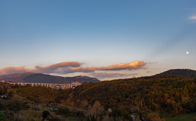 Isernia, Molise, Italy.  Santo Spirito railway bridge. View