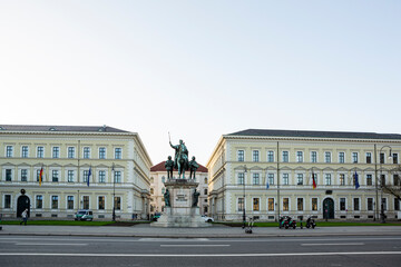 On November 8th 2020, the Monument to King Ludwig on Ludwig Street near Odeon Square in Munich, Germany.