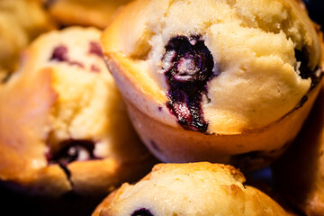 Makro  frische und köstliche Heidelbeere Muffins