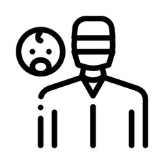 obstetrician doctor black icon vector. obstetrician doctor sign. isolated symbol illustration