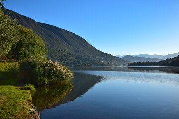 Lago di &Eacute;ndine near Ranzanico. Lombardy, Italy.