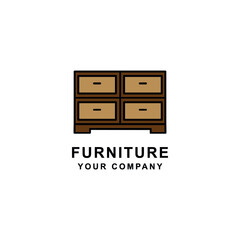Furniture Logo Template, modern template design. vector icon illustration