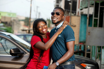 portrait of a happy young couple.