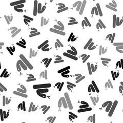 Black Snake icon isolated seamless pattern on white background. Vector.