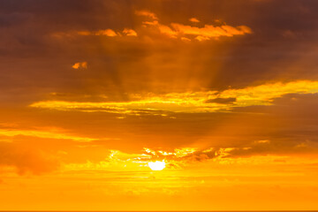 sunset over the sea