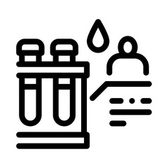 blood test black icon vector. blood test sign. isolated symbol illustration
