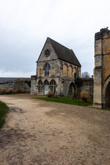 Ancient Royal Castle of Senlis in France and priory Saint Maurice