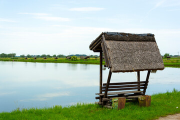 Ławka nad stawem