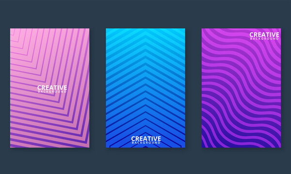 Bright colorful creative covers. Vector Illustration