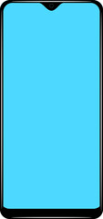 mobile phone with empty screen vector