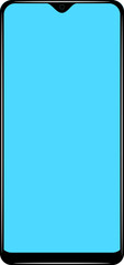 mobile phone with empty screen vector