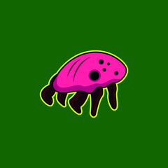 Cartoon monster logo icon. abstract beast monster character logo.