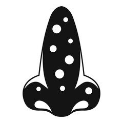 Nose measles icon. Simple illustration of nose measles vector icon for web design isolated on white background