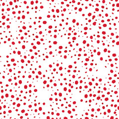 Seamless pattern with small watercolor red dots. Idea for textiles, packaging, wallpaper. Picture in high resolution 5000 * 5000 pixels