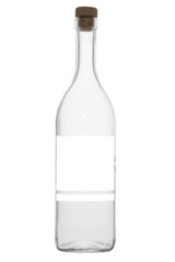 Empty bottle with empty label