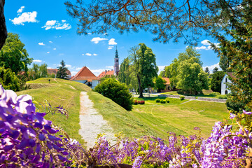 Old baroque town of Varazdin park and landmarks view
