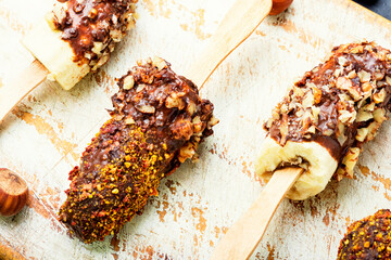Banana in chocolate