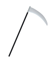 Scythe axe isolated. vector illustration