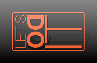 Let's do it con sfondo colorato