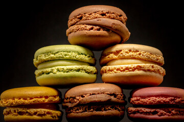 macaroons on a wooden table