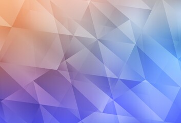 Light Blue, Yellow vector gradient triangles pattern.